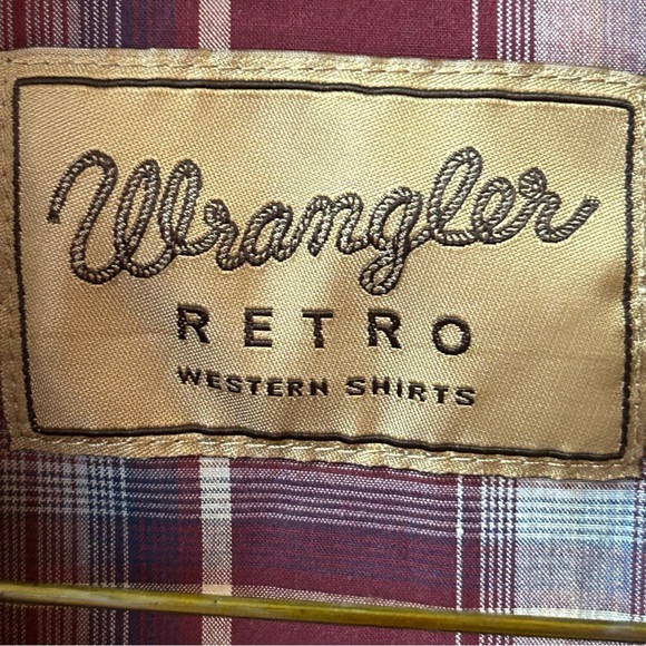 Wrangler Western Shirt Pearl Snaps Long Sleeve L - Picture 3 of 11